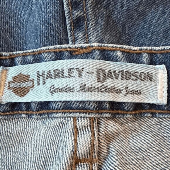 Harley-Davidson Men's Straight Leg Biker Motorcycle Denim Jeans Blue Size 32x32 - Picture 3 of 9
